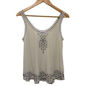 Babaton Embroidered Silk Tank Top S